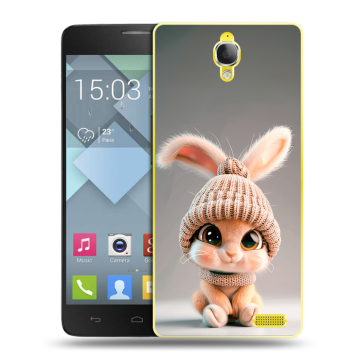 Пластиковый чехол на Alcatel One Touch Idol X с принтом Кролик
