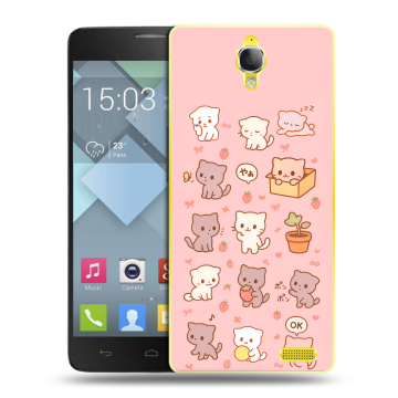 Пластиковый чехол на Alcatel One Touch Idol X с принтом Hello Kitty Хелоу Кити