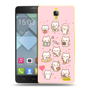 Пластиковый чехол на Alcatel One Touch Idol X с принтом Hello Kitty Хелоу Кити