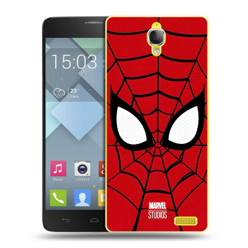 Пластиковый чехол на Alcatel One Touch Idol X с принтом человек паук spiderman