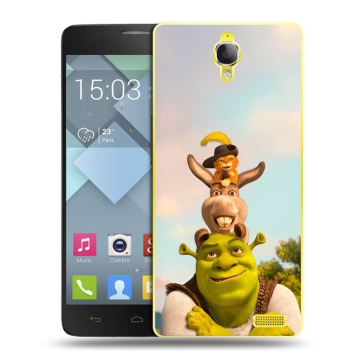 Пластиковый чехол на Alcatel One Touch Idol X с принтом Шрек Shrek