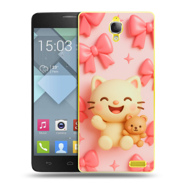 Пластиковый чехол на Alcatel One Touch Idol X с принтом для девочек