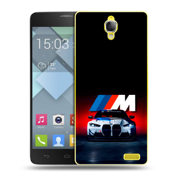 Пластиковый чехол на Alcatel One Touch Idol X с принтом БМВ BMW