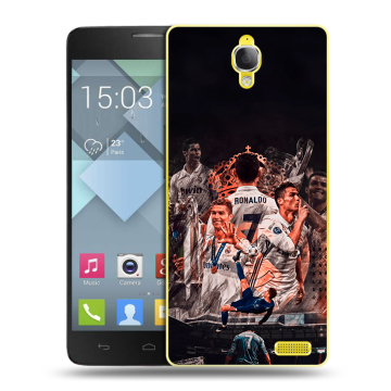 Пластиковый чехол на Alcatel One Touch Idol X с принтом Реал Роналдо Real Ronaldo