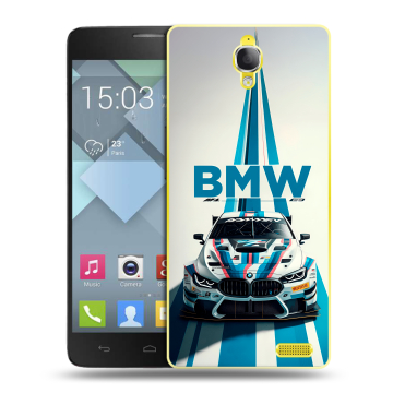 Пластиковый чехол на Alcatel One Touch Idol X с принтом БМВ BMW