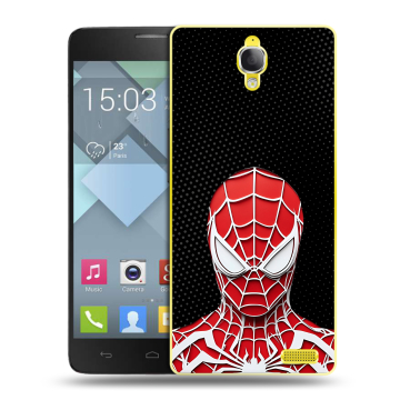Пластиковый чехол на Alcatel One Touch Idol X с принтом человек паук spiderman