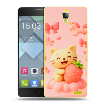 Пластиковый чехол на Alcatel One Touch Idol X с принтом для девочек
