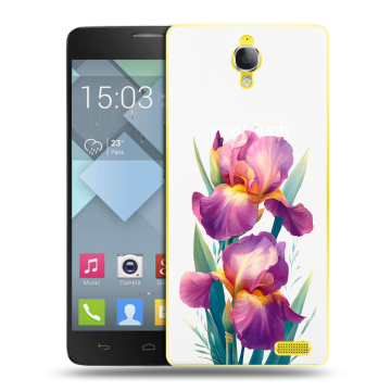 Пластиковый чехол на Alcatel One Touch Idol X с принтом Цветы орхидеи