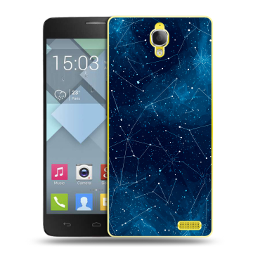 Пластиковый чехол на Alcatel One Touch Idol X с принтом Космос звезды