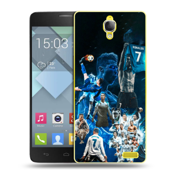 Пластиковый чехол на Alcatel One Touch Idol X с принтом Реал Роналдо