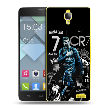 Пластиковый чехол на Alcatel One Touch Idol X с принтом Реал Роналдо