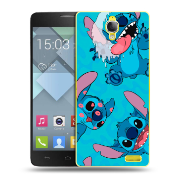 Пластиковый чехол на Alcatel One Touch Idol X с принтом Лило и Стич
