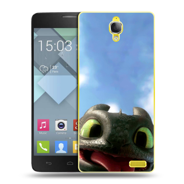 Пластиковый чехол на Alcatel One Touch Idol X с принтом Как приручить дракона