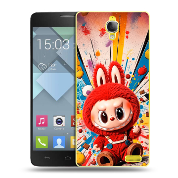 Пластиковый чехол на Alcatel One Touch Idol X с принтом Labubu Лабубу