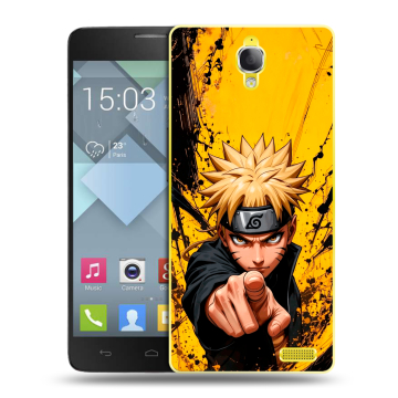 Пластиковый чехол на Alcatel One Touch Idol X с принтом Naruto Наруто