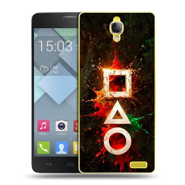 Пластиковый чехол на Alcatel One Touch Idol X с принтом Squid Game Игра кальмара