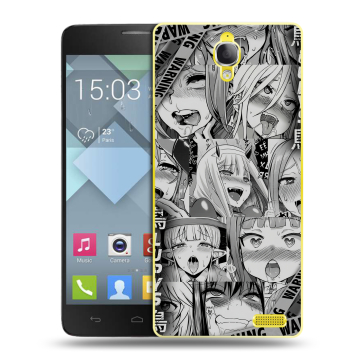 Пластиковый чехол на Alcatel One Touch Idol X с принтом Ahegao Ахегао Аниме Пластиковый чехол на Alcatel One Touch Idol X с принтом Ahegao Ахегао Аниме