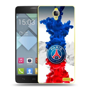 Пластиковый чехол на Alcatel One Touch Idol X с принтом PSG ПСЖ Пластиковый чехол на Alcatel One Touch Idol X с принтом PSG ПСЖ