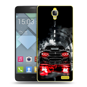 Пластиковый чехол на Alcatel One Touch Idol X с принтом BMW БМВ