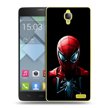 Пластиковый чехол на Alcatel One Touch Idol X с принтом Spiderman Человек паук