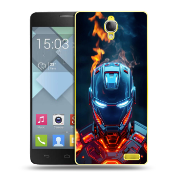 Пластиковый чехол на Alcatel One Touch Idol X с принтом IronMan Железный человек