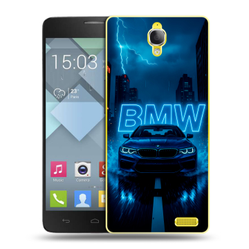 Пластиковый чехол на Alcatel One Touch Idol X с принтом BMW БМВ