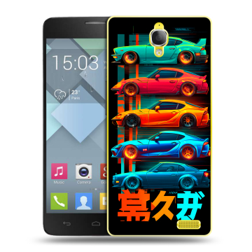 Пластиковый чехол на Alcatel One Touch Idol X с принтом машины тачки Пластиковый чехол на Alcatel One Touch Idol X с принтом машины тачки
