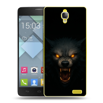 Пластиковый чехол на Alcatel One Touch Idol X с принтом Волк Пластиковый чехол на Alcatel One Touch Idol X с принтом Волк