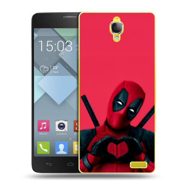 Пластиковый чехол на Alcatel One Touch Idol X с принтом Дедпул Deadpool