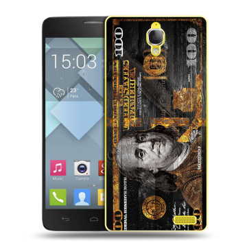 Пластиковый чехол на Alcatel One Touch Idol X с принтом Доллар деньги