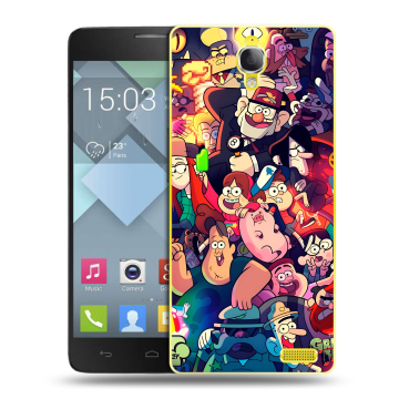 Пластиковый чехол на Alcatel One Touch Idol X с принтом Gravity Falls Гравити Фолз