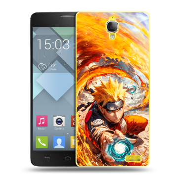 Пластиковый чехол на Alcatel One Touch Idol X с принтом Аниме Наруто Naruto