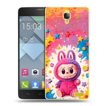 Пластиковый чехол на Alcatel One Touch Idol X с принтом Labubu Лабубу