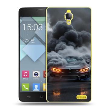 Пластиковый чехол на Alcatel One Touch Idol X с принтом BMW БМВ