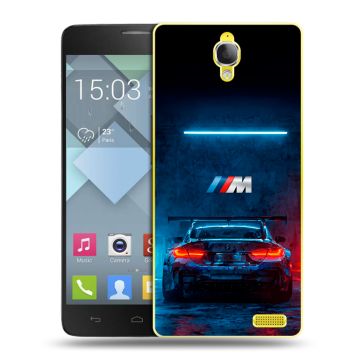 Пластиковый чехол на Alcatel One Touch Idol X с принтом BMW БМВ