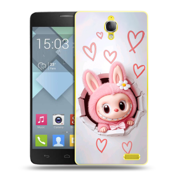 Пластиковый чехол на Alcatel One Touch Idol X с принтом Labubu Лабубу