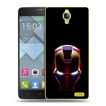 Пластиковый чехол на Alcatel One Touch Idol X с принтом IronMan Железный человек