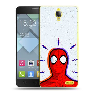 Пластиковый чехол на Alcatel One Touch Idol X с принтом Spiderman Человек паук Пластиковый чехол на Alcatel One Touch Idol X с принтом Spiderman Человек паук