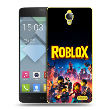 Пластиковый чехол на Alcatel One Touch Idol X с принтом Roblox Роблокс