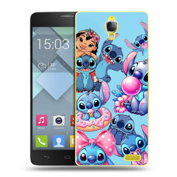Пластиковый чехол на Alcatel One Touch Idol X с принтом Лило и Стич
