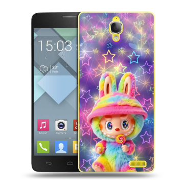 Пластиковый чехол на Alcatel One Touch Idol X с принтом Labubu Лабубу