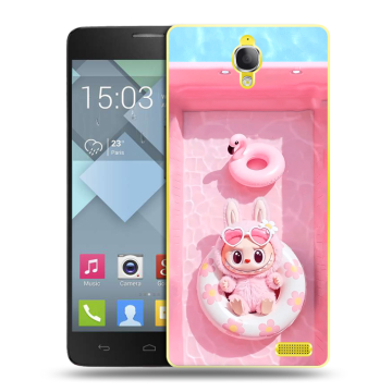Пластиковый чехол на Alcatel One Touch Idol X с принтом Labubu Лабубу