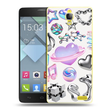 Пластиковый чехол на Alcatel One Touch Idol X с принтом Y2K