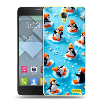Пластиковый чехол на Alcatel One Touch Idol X с принтом Новый год Пластиковый чехол на Alcatel One Touch Idol X с принтом Новый год