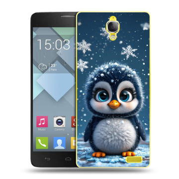 Пластиковый чехол на Alcatel One Touch Idol X с принтом Новый год Пластиковый чехол на Alcatel One Touch Idol X с принтом Новый год