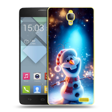 Пластиковый чехол на Alcatel One Touch Idol X с принтом Новый год