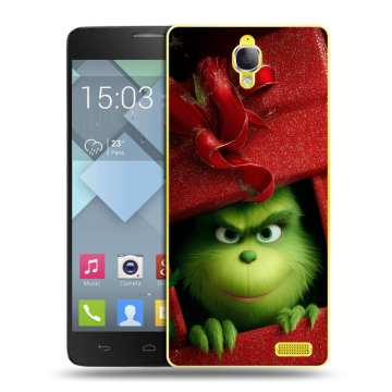 Пластиковый чехол на Alcatel One Touch Idol X с принтом Новый год