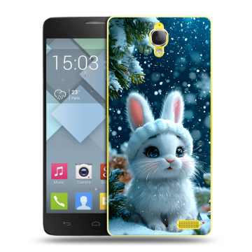 Пластиковый чехол на Alcatel One Touch Idol X с принтом Новый год