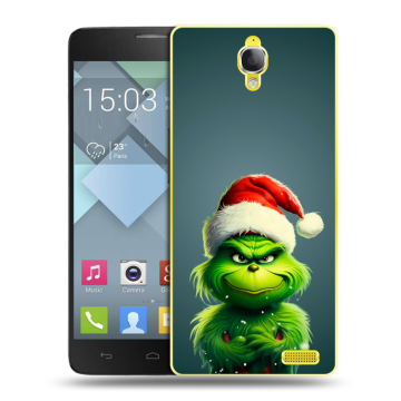 Пластиковый чехол на Alcatel One Touch Idol X с принтом Новый год