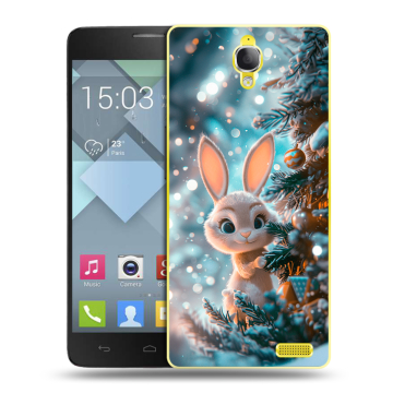 Пластиковый чехол на Alcatel One Touch Idol X с принтом Новый год